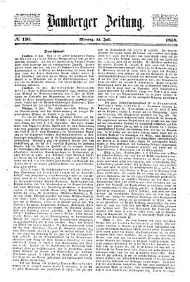 Bamberger Zeitung Montag 12. Juli 1858