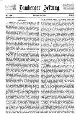 Bamberger Zeitung Freitag 16. Juli 1858