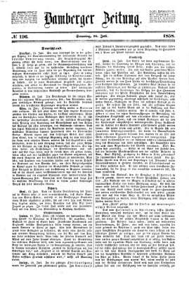 Bamberger Zeitung Sonntag 18. Juli 1858