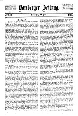 Bamberger Zeitung Donnerstag 22. Juli 1858