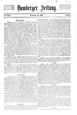 Bamberger Zeitung Sonntag 25. Juli 1858