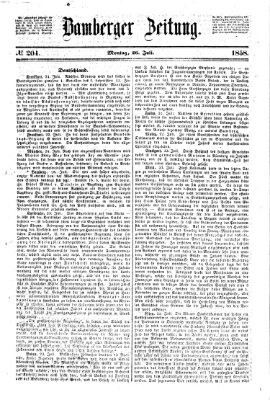 Bamberger Zeitung Montag 26. Juli 1858