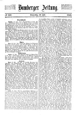 Bamberger Zeitung Donnerstag 29. Juli 1858