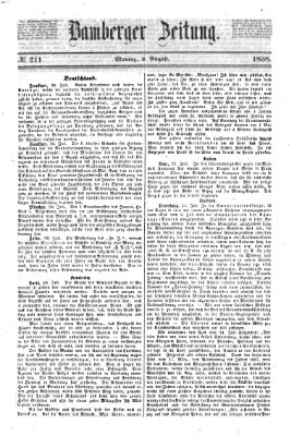 Bamberger Zeitung Montag 2. August 1858