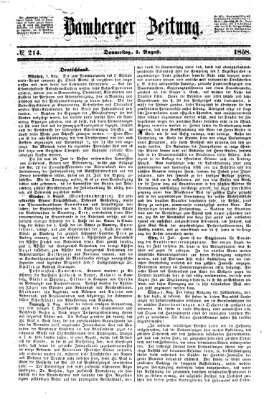 Bamberger Zeitung Donnerstag 5. August 1858