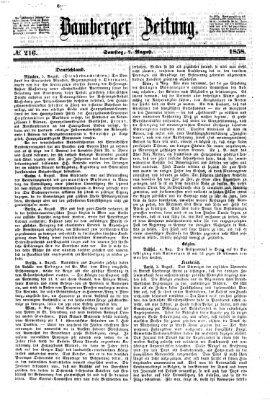 Bamberger Zeitung Samstag 7. August 1858