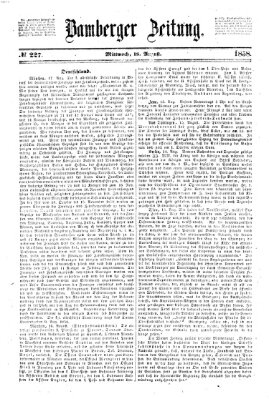 Bamberger Zeitung Mittwoch 18. August 1858