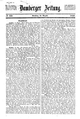 Bamberger Zeitung Samstag 21. August 1858