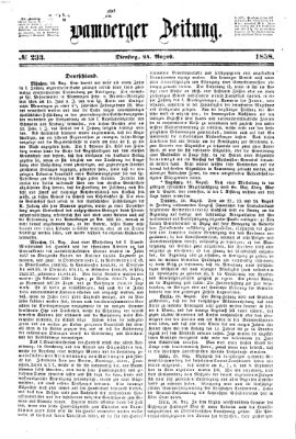 Bamberger Zeitung Dienstag 24. August 1858