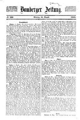 Bamberger Zeitung Montag 30. August 1858