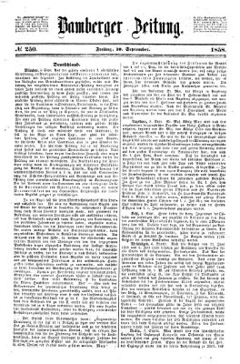 Bamberger Zeitung Freitag 10. September 1858