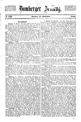 Bamberger Zeitung Sonntag 19. September 1858