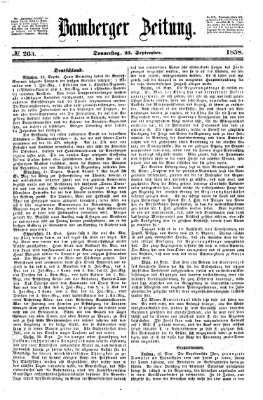 Bamberger Zeitung Donnerstag 23. September 1858