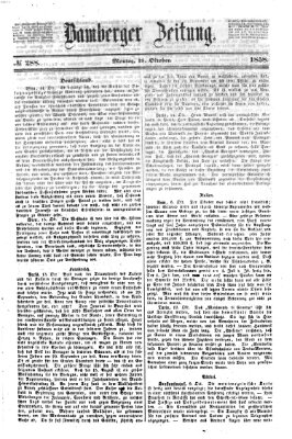 Bamberger Zeitung Montag 18. Oktober 1858