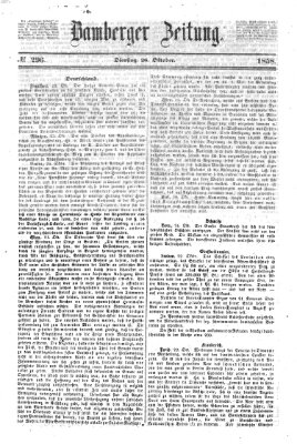 Bamberger Zeitung Dienstag 26. Oktober 1858