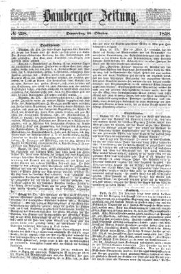 Bamberger Zeitung Donnerstag 28. Oktober 1858