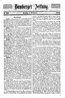 Bamberger Zeitung Samstag 6. November 1858