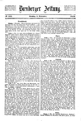 Bamberger Zeitung Dienstag 9. November 1858