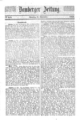 Bamberger Zeitung Sonntag 21. November 1858