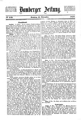 Bamberger Zeitung Sonntag 28. November 1858