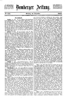 Bamberger Zeitung Montag 13. Dezember 1858