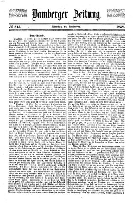 Bamberger Zeitung Dienstag 14. Dezember 1858