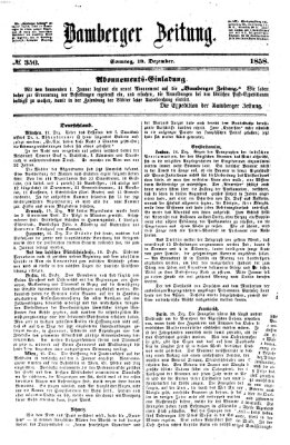 Bamberger Zeitung Sonntag 19. Dezember 1858