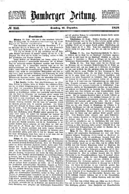 Bamberger Zeitung Samstag 25. Dezember 1858