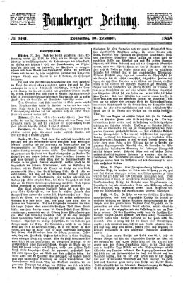 Bamberger Zeitung Donnerstag 30. Dezember 1858