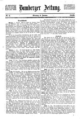 Bamberger Zeitung Montag 3. Januar 1859