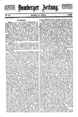 Bamberger Zeitung Samstag 15. Januar 1859