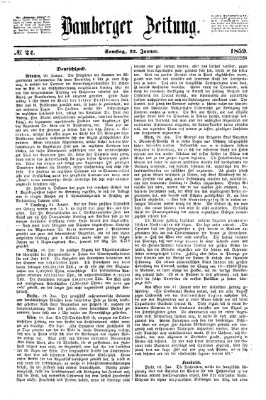 Bamberger Zeitung Samstag 22. Januar 1859