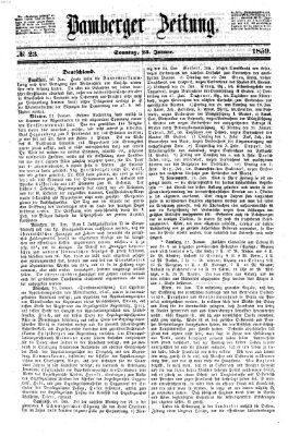 Bamberger Zeitung Sonntag 23. Januar 1859