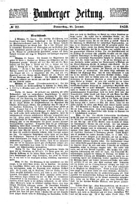 Bamberger Zeitung Donnerstag 27. Januar 1859