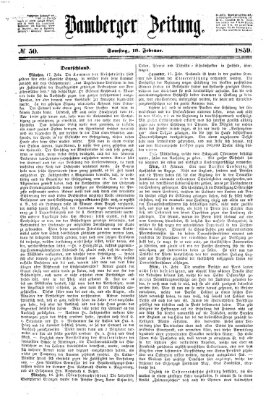 Bamberger Zeitung Samstag 19. Februar 1859