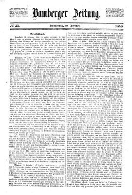 Bamberger Zeitung Donnerstag 24. Februar 1859