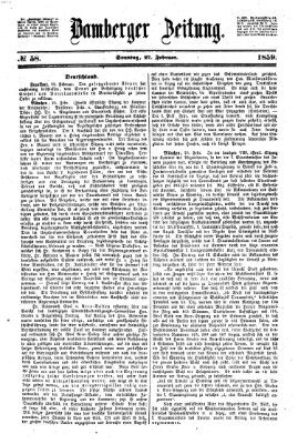 Bamberger Zeitung Sonntag 27. Februar 1859