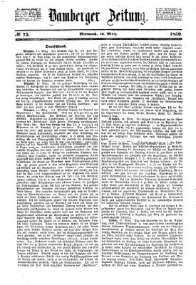 Bamberger Zeitung Mittwoch 16. März 1859