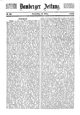 Bamberger Zeitung Donnerstag 24. März 1859