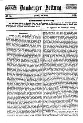 Bamberger Zeitung Freitag 25. März 1859