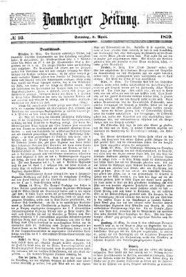 Bamberger Zeitung Sonntag 3. April 1859