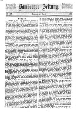 Bamberger Zeitung Sonntag 17. April 1859