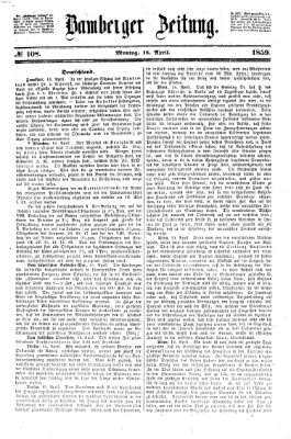 Bamberger Zeitung Monday 18. April 1859