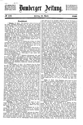 Bamberger Zeitung Freitag 22. April 1859