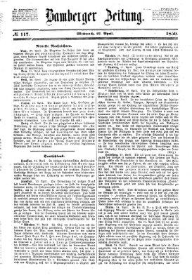 Bamberger Zeitung Mittwoch 27. April 1859