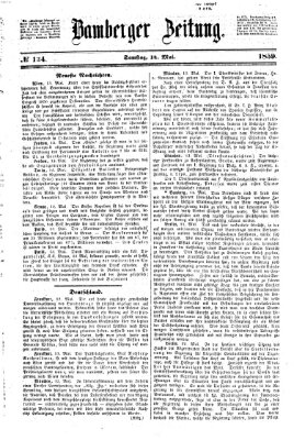 Bamberger Zeitung Samstag 14. Mai 1859