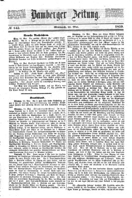 Bamberger Zeitung Mittwoch 25. Mai 1859