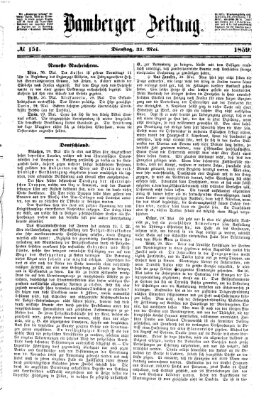 Bamberger Zeitung Dienstag 31. Mai 1859