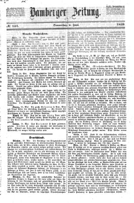 Bamberger Zeitung Donnerstag 2. Juni 1859