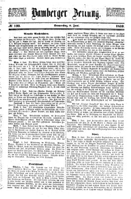 Bamberger Zeitung Donnerstag 9. Juni 1859